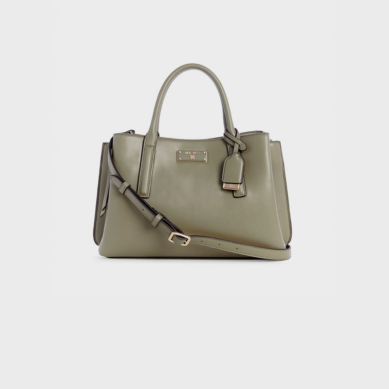 NINE WEST حقيبة ساتشيل خضراء زيتونية للنساء - Image 1